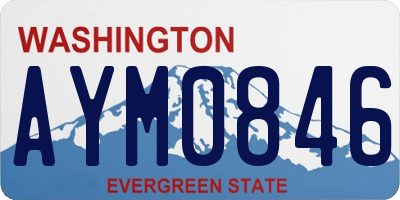 WA license plate AYM0846