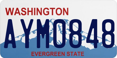 WA license plate AYM0848