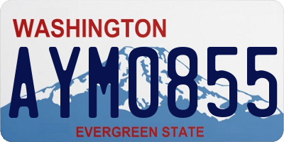 WA license plate AYM0855