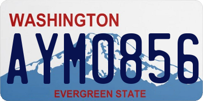 WA license plate AYM0856