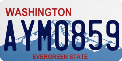 WA license plate AYM0859