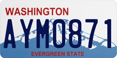 WA license plate AYM0871
