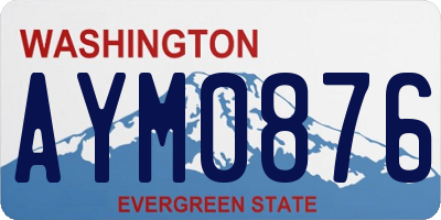 WA license plate AYM0876
