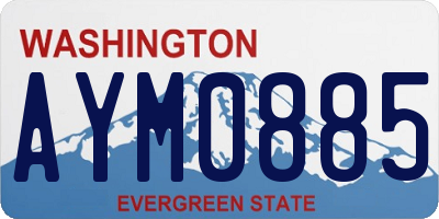 WA license plate AYM0885