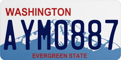 WA license plate AYM0887
