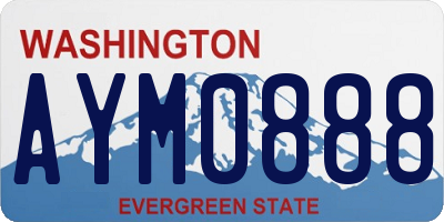 WA license plate AYM0888