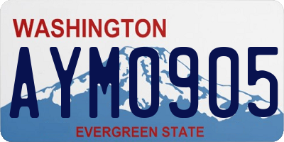WA license plate AYM0905