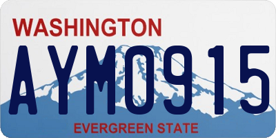 WA license plate AYM0915