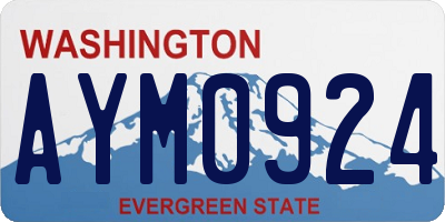 WA license plate AYM0924