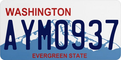 WA license plate AYM0937