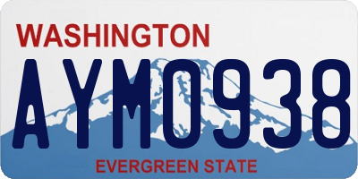 WA license plate AYM0938