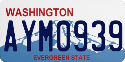 WA license plate AYM0939