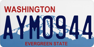 WA license plate AYM0944