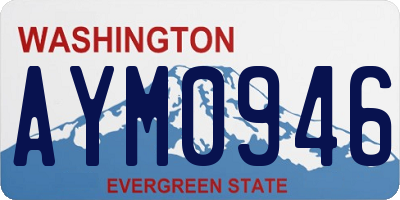 WA license plate AYM0946