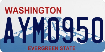 WA license plate AYM0950
