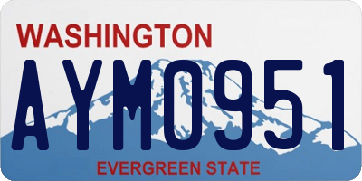 WA license plate AYM0951