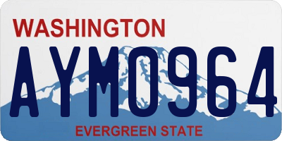 WA license plate AYM0964