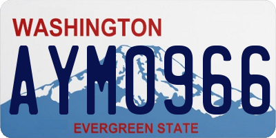 WA license plate AYM0966