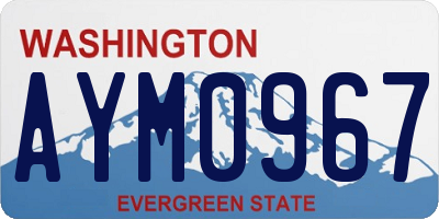 WA license plate AYM0967