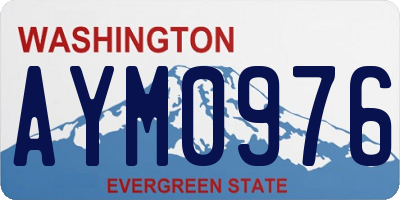 WA license plate AYM0976