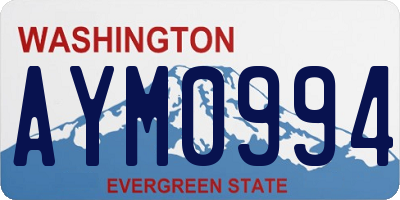 WA license plate AYM0994