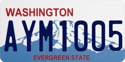 WA license plate AYM1005