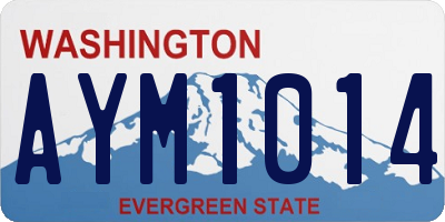 WA license plate AYM1014