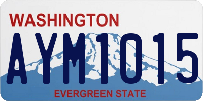 WA license plate AYM1015