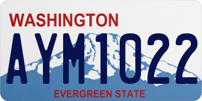 WA license plate AYM1022
