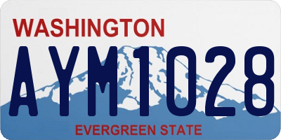 WA license plate AYM1028