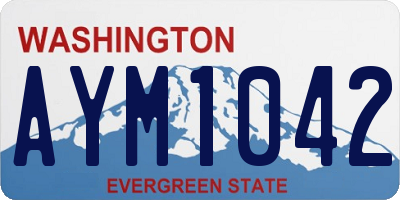 WA license plate AYM1042