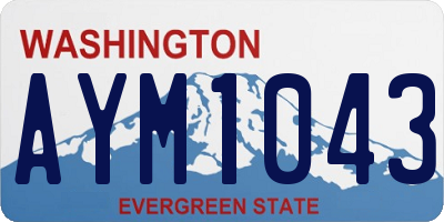 WA license plate AYM1043