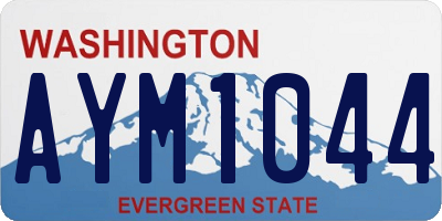 WA license plate AYM1044