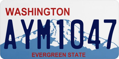 WA license plate AYM1047