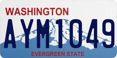 WA license plate AYM1049