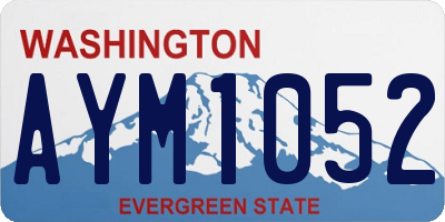 WA license plate AYM1052