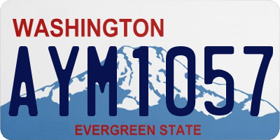 WA license plate AYM1057