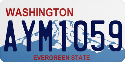 WA license plate AYM1059