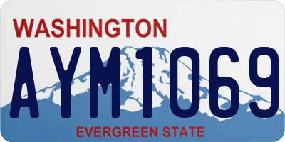 WA license plate AYM1069