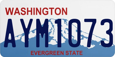 WA license plate AYM1073