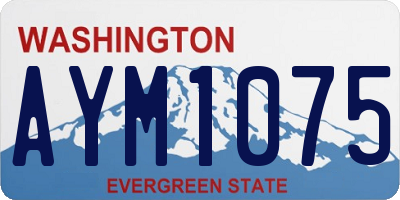 WA license plate AYM1075