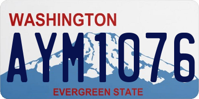 WA license plate AYM1076