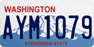 WA license plate AYM1079