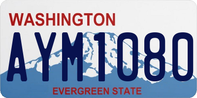 WA license plate AYM1080