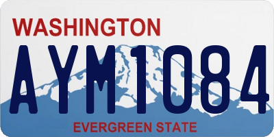 WA license plate AYM1084