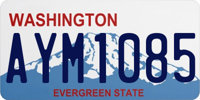 WA license plate AYM1085