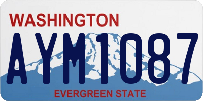 WA license plate AYM1087