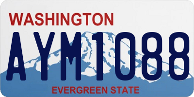 WA license plate AYM1088