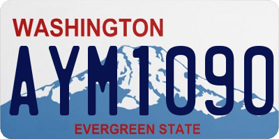 WA license plate AYM1090