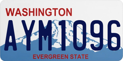 WA license plate AYM1096